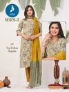 Morni 3 By Kaya Chanderi Foil Printed Kurti With Bottom Dupatta Wholesale Market In Surat